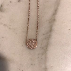Authentic Pave Diamond and Rose Gold Necklace